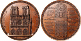 FRANCE. Cathedral of Paris Architectural Bronze Medal, 1842. UNCIRCULATED.

Diameter: 58.0 mm; Weight: 84.48 gms. By E. Dubois. Obverse: Exterior view...