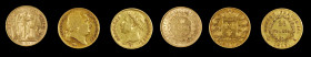 FRANCE. Gold 20 Franc Trio (3 Pieces), 1813-89. Paris Mint. Grade Range: VERY FINE to ABOUT UNCIRCULATED.

Total weight: 0.5601 oz AGW.
1) 1813-A. Fr-...