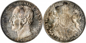 GERMANY. Hannover. Taler, 1860-B. Hannover Mint. George V. PCGS MS-66 Gold Shield.

Dav-682; KM-230. An attractive, Gem quality Taler with shimmering ...