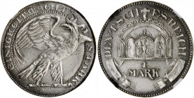 GERMANY. Mark, ND (1907). NGC Unc Details--Surface Hairlines.

Schaaf-17/G1. A decently struck Mark with steel gray toning and notable die polish line...