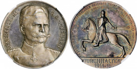 GERMANY. August von Mackensen Silver Medal, "1915". NGC PROOF-62 Cameo.

Zetzmann-2090. Weight: 17.8 gms, diameter: 33.3 mm. A commemorative of the fi...