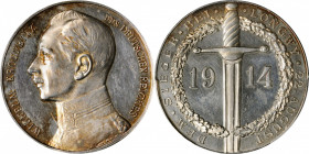 GERMANY. Crown Prince Wilhelm Silver Medal, 1914. PCGS SPECIMEN-62 Gold Shield.

Zetzmann-4020. Medal commemorating the Victory of Longwy on 22 August...