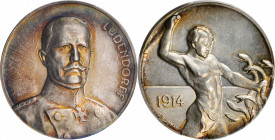 GERMANY. General Erich von Ludendorff Silver Medal, 1914. PCGS SPECIMEN-62 Gold Shield.

Zetzmann-4063. An attractive Proof with flashy fields and ric...