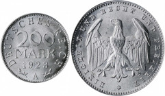 GERMANY. 200 Mark, 1923-A. Berlin Mint. PCGS PROOF-66.

KM-35; J-304. Hyperinflationary issue. A Gem with strong frosty luster throughout.

Estimate: ...