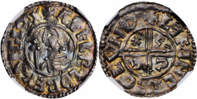 GREAT BRITAIN. Penny, ND (978-1016). London Mint. Aethelred II. NGC Unc Details--Peck Marked.

S-1148. Weight: 1.63 gms. A well detailed and centered ...