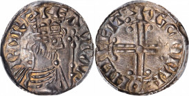 GREAT BRITAIN. Penny, ND (1059-62). Edward the Confessor. PCGS MS-62 Gold Shield.

S-1182; N-828. Hammer cross type. A decently struck Penny with clea...