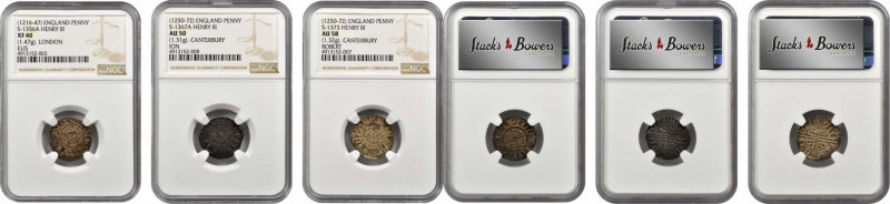GREAT BRITAIN. Penny Trio (3 Pieces), ND (1216-47). Henry III. All NGC Certified...