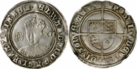 GREAT BRITAIN. Shilling, ND (1551-53). London Mint. Edward VI. NGC VF Details--Graffiti.

S-2482; N-1937. Weight: 5.80 gms. Tun mintmark. A decently d...