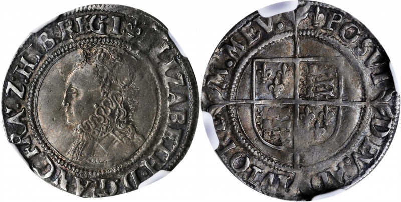 GREAT BRITAIN. 4 Pence (Groat), ND (1559-60). Elizabeth I. NGC EF Details--Obver...