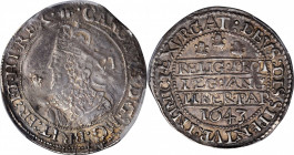 GREAT BRITAIN. 6 Pence, 1643. Oxford Mint. Charles I. PCGS Genuine--Bent, EF Details Gold Shield.

S-2981; KM-203.2. Declaration with three Shrewsbury...