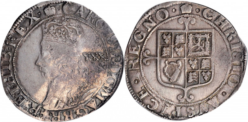 GREAT BRITAIN. 1/2 Crown, ND (1660-85). Charles II. PCGS EF-45 Gold Shield.

S-3...