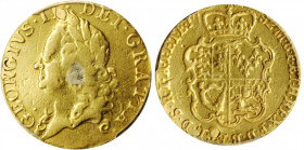 GREAT BRITAIN. Guinea, 1752. George II. PCGS Genuine--Plugged, Fine Details Gold Shield.

S-3680; Fr-344; KM-588. A well circulated and untoned Guinea...