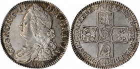 GREAT BRITAIN. 1/2 Crown, 1745. London Mint. George II. PCGS Genuine--Scratch, AU Details Gold Shield.

S-3695; KM-584.3. The very popular type with L...