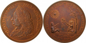 GREAT BRITAIN. Restrike of Treaty of Easton Medal in Copper, Dated 1757 (1910). George II. Grade: EXTRA FINE.

Diameter: 44 mm. A copper restrike of t...