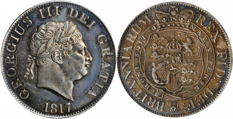 GREAT BRITAIN. 1/2 Crown, 1817. London Mint. George III. PCGS Genuine--Cleaned, ...
