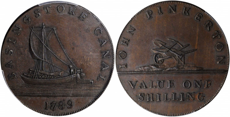 GREAT BRITAIN. Hampshire. Basingstoke. John Pinkerton/Mynd's Copper Shilling Tok...