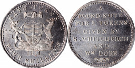 GREAT BRITAIN. Somersetshire. Bath. Silver 4 Shillings Token, 1811. PCGS Genuine--Surfaces Smoothed, AU Details Gold Shield.

Dalton-10. Struck in sil...