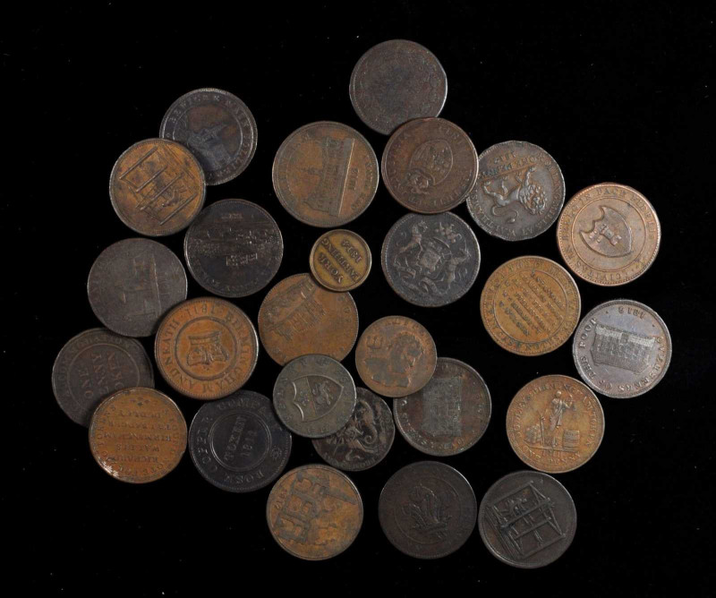 GREAT BRITAIN. Copper Tokens (Approximately 265 Pieces), 18th to 19th Century. G...