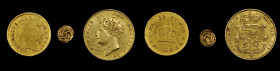 GREAT BRITAIN. Gold Trio (3 Pieces), 1800-1828. Grade Range: FINE to VERY FINE.

1) 1/3 Guinea, 1800. London Mint. George III.
2) 1/2 Sovereign, 1828....