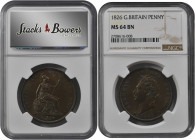 GREAT BRITAIN. Penny, 1826. London Mint. George IV. NGC MS-64 Brown.

S-3823; KM-693. An attractive and eye-appealing Penny with sharp strike detail, ...