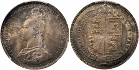 GREAT BRITAIN. Shilling, 1887. London Mint. Victoria. PCGS MS-66 Gold Shield.

S-3926; KM-761. Jubilee Head type. An attractive Shilling with frosty, ...