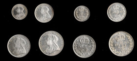 GREAT BRITAIN. Maundy Set (4 Pieces), 1893. London Mint. Victoria. Grade Range: UNCIRCULATED.

S-3943; KM-MDS149. 
 SOLD AS IS/NO RETURNS .

Estimate:...