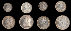 GREAT BRITAIN. Maundy Set (4 Pieces), 1895. London Mint. Victoria. Grade Range: UNCIRCULATED.

S-3943; KM-MDS151. 
 SOLD AS IS/NO RETURNS .

Estimate:...
