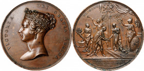 GREAT BRITAIN. Bronze Queen Victoria Visit to the City of London Medal, 1837. EXTREMELY FINE.

Eimer-1303; BHM-1772; Diameter: 61.3 mm; Weight: 109.25...