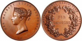 GREAT BRITAIN. Bronze International Exposition Medal for Services, 1862. Victoria. MINT STATE.

Diameter: 55.0 mm, Weight: 86.51 gms. By Leonard Charl...