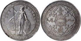 GREAT BRITAIN. Trade Dollar, 1913-B. Bombay Mint. NGC Unc Details--Harshly Cleaned.

KM-T5; Prid-23. A sharply struck Dollar with light gray toning th...