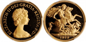 GREAT BRITAIN. Sovereign, 1979. Llantrisant Mint. PCGS PROOF-68 Deep Cameo Gold Shield.

S-4204; Fr-418; KM-919. An attractive Proof with hard mirrore...