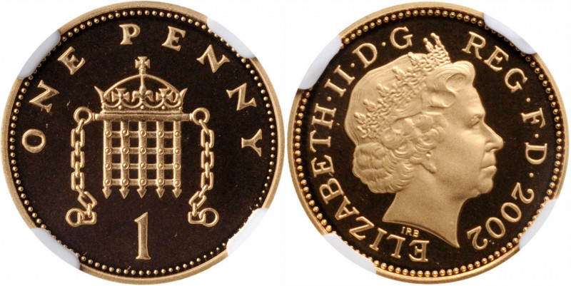 GREAT BRITAIN. Gold Penny, 2002. Llantrisant Mint. NGC PROOF-69 Ultra Cameo.

KM...