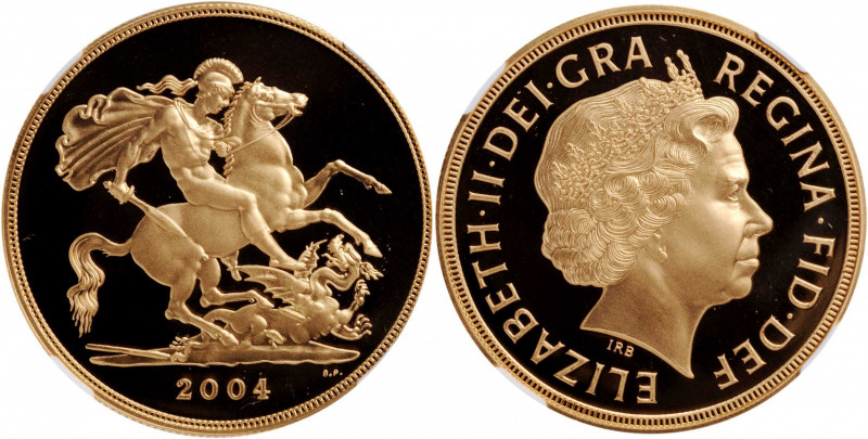 GREAT BRITAIN. 5 Pounds, 2004. Llantrisant Mint. NGC PROOF-69 Ultra Cameo.

S-SE...