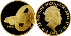 GREAT BRITAIN. 25 Pounds, 2020. Llantrisant Mint. PCGS PROOF-69 Deep Cameo Gold Shield.

1/4 Ounce Gold James Bond Issue. A brilliant Proof with hard ...