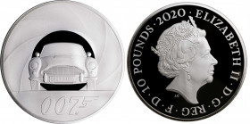 GREAT BRITAIN. Silver 10 Pounds (5 Ounce), 2020. Llantrisant Mint. Grade: PROOF UNCIRCULATED.

Special issue for the "007" James Bond franchise. Coin ...