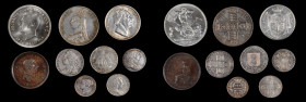 GREAT BRITAIN. Mixed Denominations (9 Pieces), 1723-1951. Grade Range: VERY FINE to UNCIRCULATED.

A varied mix of kings and denominations, all silver...
