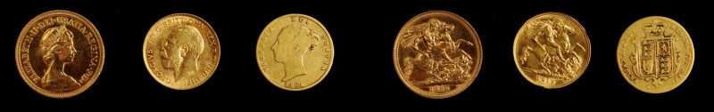 GREAT BRITAIN. Gold Trio (3 Pieces), 1861-1980. Grade Range: FINE to UNCIRCULATE...