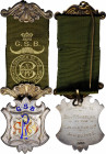 GREAT BRITAIN. Royal Antediluvian Order of Buffaloes Badge, Issued 1923. EXTREMELY FINE.

Weight: 19.38 gms. 121 mm x 35 mm (inclusive of suspension)....