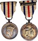GREAT BRITAIN. King's Medal for Service, ND. Grade: UNCIRCULATED.

A flashy, prooflike, and toned Medal with suspension loop and ribbon in three color...