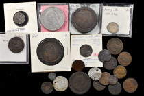 GREAT BRITAIN. Mixed English, Scottish and Irish Issues (24 Pieces), ND (810-1927). Grade Range: GOOD to CHOICE ABOUT UNCIRCULATED.

Spanning many Bri...