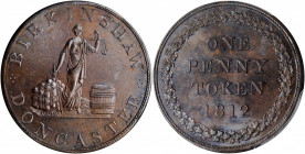 GREAT BRITAIN. Trade Tokens. Yorkshire-Doncaster. Copper Penny Token, 1812. PCGS MS-63 Brown Gold Shield.

Withers-720; Davis-80. 'BIRKINSHAW DONCASTE...