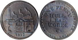 GREAT BRITAIN. Trade Tokens. Yorkshire. Copper Penny Token, 1812. PCGS MS-62 Brown Gold Shield.

Withers-752; Davis-85. HULL LEAD WORKS in middle with...
