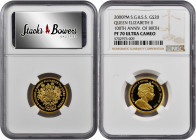 BRITISH COLONIES. S. George & S. Sandwich Islands. 20 Pounds, 2000-PM. NGC PROOF-70 Ultra Cameo.

Fr-1; KM-2. 100th Anniversary of the birth of Queen ...