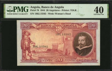 ANGOLA. Banco de Angola. 20 Angolares, 1944. P-79. PMG Extremely Fine 40.

Estimate: $250.00-$350.00