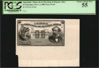 ARGENTINA. Banco de la Provincia De Buenos Aires. 8 Centesimos, 1883. P-S530p. Proof. PCGS Currency Choice About New 55.

Dark ink and pleasing detail...