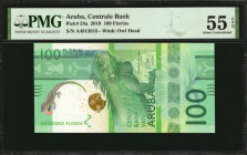 ARUBA. Centrale Bank van Aruba. 100 Florins, 2019. P-24a. PMG About Uncirculated 55 EPQ.

Estimate: $150.00-$200.00