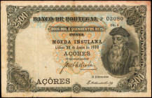 AZORES. Banco de Portugal. 2500 Reis, 1909. P-8a. Fine.

Minor Edge splits are noticed on this Azores 2500 Reis note.

From the Sao Miguel Collection....