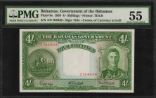 BAHAMAS. Government of the Bahamas. 4 Shillings, 1936. P-9e. PMG About Uncirculated 55.

Estimate: $150.00-$200.00