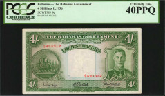 BAHAMAS. Bahamas Government. 4 Shillings, 1936. P-9e. PCGS Currency Extremely Fine 40 PPQ.

Estimate: $125.00-$175.00