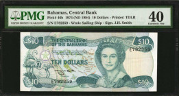 BAHAMAS. Central Bank of the Bahamas. 10 Dollars, 1974 (ND 1984). P-46b. PMG Extremely Fine 40.

A TDLR QEII.

Estimate: $100.00-$150.00